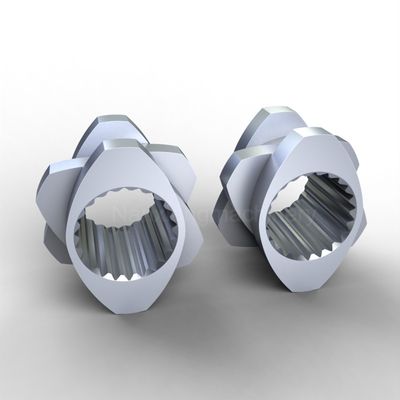Beli W6Mo5Cr4V2 Twin Screw Extruder Backward Pumping Kneading Block Untuk Teknik Plastik online manufacture