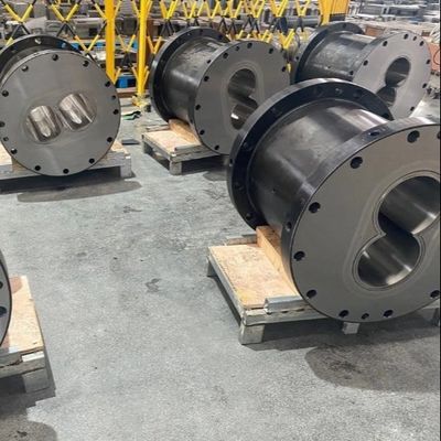 Beli JSW Co Rotating Open Screw Barrel Wear Resistant Twin Screw Extruder Parts Untuk Produk PPE online manufacture