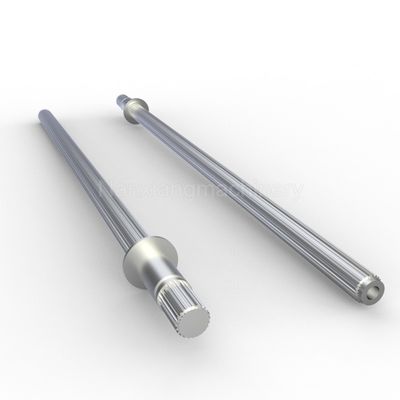 DH2F Involute Spine Shaft Twin Screw Extrusion Machine Components Spline Shafts Bagian dari mesin ekstrusi