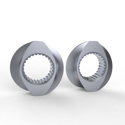 Disesuaikan Twin Screw Transition Elements Extruder Screw Sand Blast Polishing Untuk Plastik
