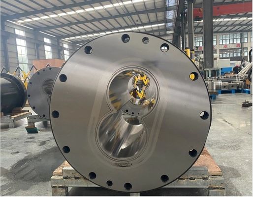 JSW Co Rotating Twin Screw Barrel Extruder Combi Barrel Screw Segments Untuk Produk PPE