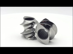 Disesuaikan Twin Screw Transition Elements Extruder Screw Sand Blast Polishing Untuk Plastik