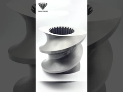 DIN Twin Screw Extruder Element 30 Degree Angle Double Flighted Screw Conveyors Bagian dari Extruder